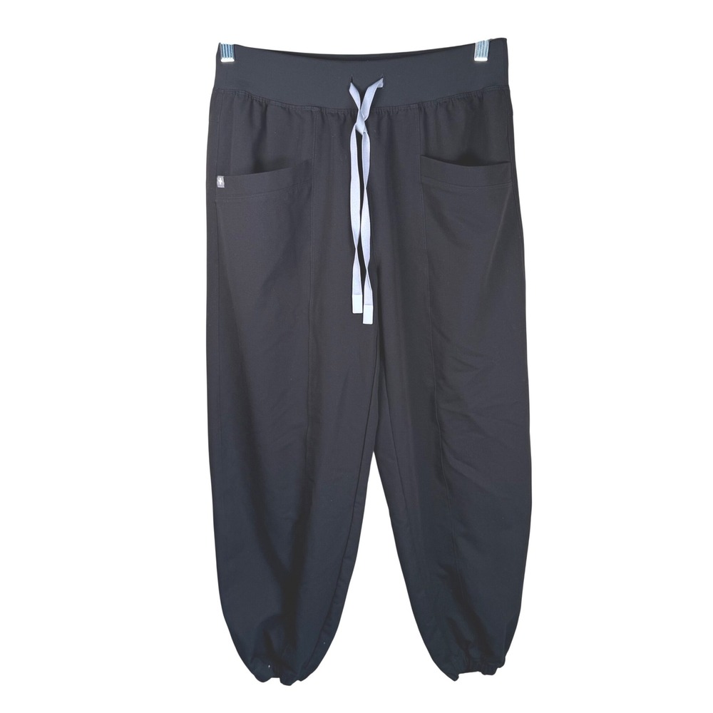 FIGS Zamora Jogger Scrub Pants Womens Med Black Technical Collection Healthcare
